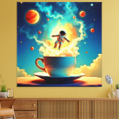 Toile Le rêve du café de l'astronaute (Insitu(Salon))