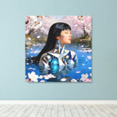 Toile "Le rêve numérique de l’eau" - Un portrait numériq (Insitu (Plancher de Bois))