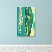 Toile Le Rocher, l'île d'Alcatraz et San Francisco (Insitu (Plancher de Bois))