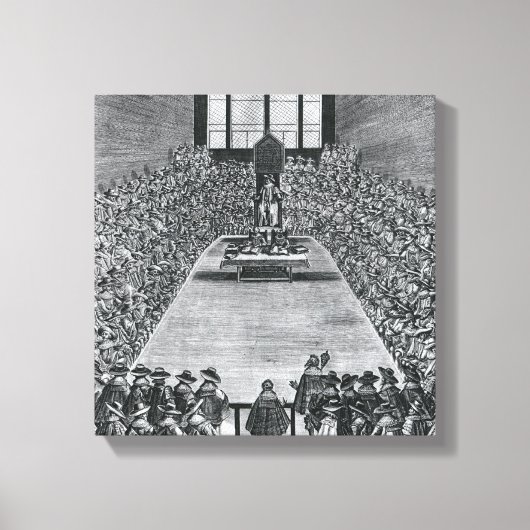 Toile Le roi James I à la Chambre du Parlement, 1624 (Recto)