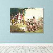 Toile Le roi Manco Capac et la reine Coya Mama reçoivent (Insitu (Plancher de Bois))