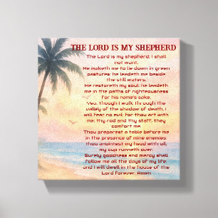 Toile Le Seigneur Est Mon Berger Psaume 23 Sunset Beach
