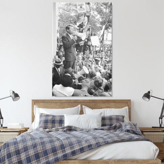 Toile Le sénateur Robert Kennedy en campagne pour le pré (Insitu(Chambre))