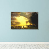 Toile Le sentier Buffalo d'Albert Bierstadt, 1867 (Insitu (Plancher de Bois))