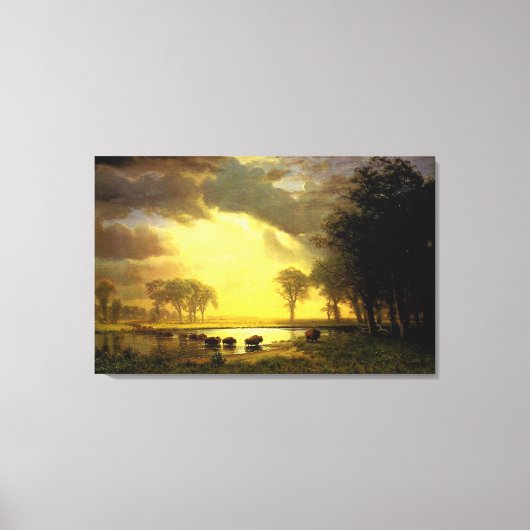 Toile Le sentier Buffalo d'Albert Bierstadt, 1867 (Recto)