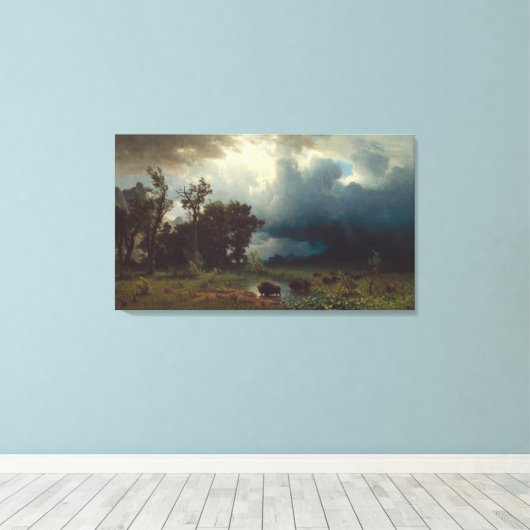 Toile Le sentier Buffalo : La tempête imminente (Insitu (Plancher de Bois))