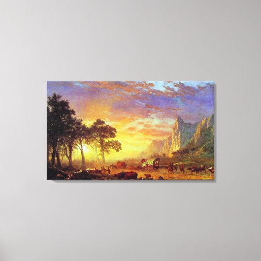Toile Le sentier de l'Oregon d'Albert Bierstadt, 1869 (Recto)