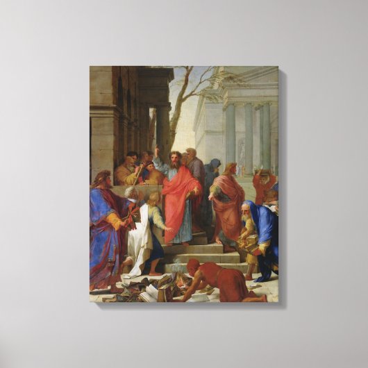 Toile Le Sermon de saint Paul à Ephèse, 1649 (Recto)