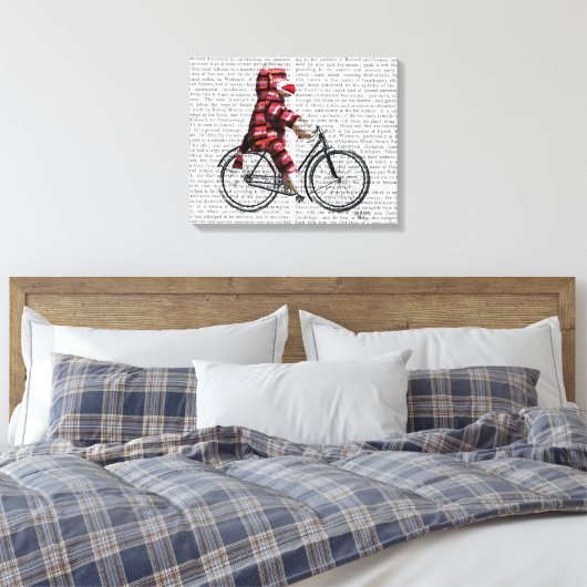 Toile Le singe de choc sur vélo (Insitu(Chambre))