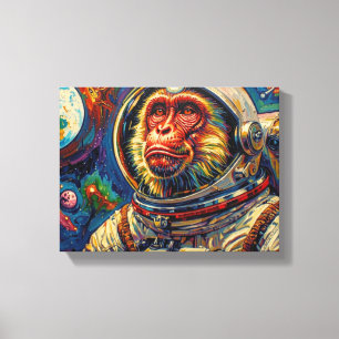 Toile Le Singe Parti au Ciel-6