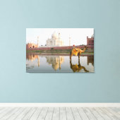 Toile Le site de sépulture du temple Taj Mahal, célèbre (Insitu (Plancher de Bois))