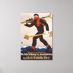 Toile Le ski de Loden vêtx l'affiche de publicité de s