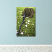 Toile Le soldat pratique des tactiques de sniper (Insitu (Plancher de Bois))