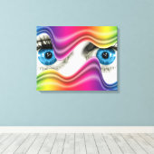 Toile Le sommet derrière l'arc-en-ciel (Insitu (Plancher de Bois))