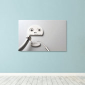 Toile Le squelette où le traitement dentaire est pris (Insitu (Plancher de Bois))