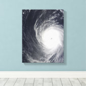 Toile Le Super Typhoon Melor survole l'océan Pacifique (Insitu (Plancher de Bois))