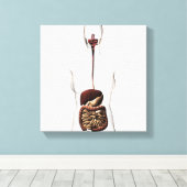 Toile Le système digestif humain 2 (Insitu (Plancher de Bois))