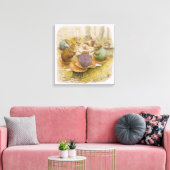 Toile Le Tea Party des crapauds (par Beatrix Potter) (Insitu(Salon))