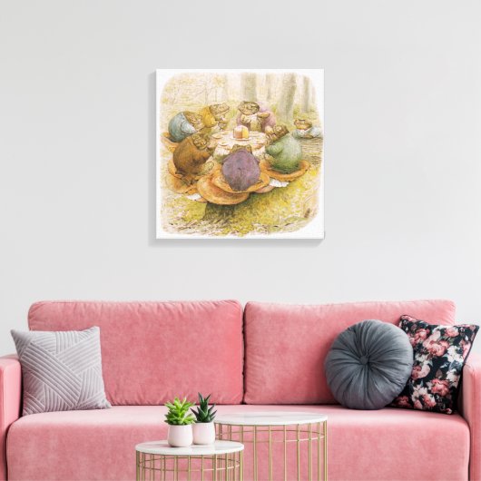 Toile Le Tea Party des crapauds (par Beatrix Potter) (Insitu(Salon))