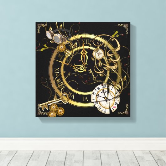 Toile Le temps s'écoule (Insitu (Plancher de Bois))