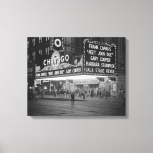 Toile Le théâtre de Chicago la nuit, 1941