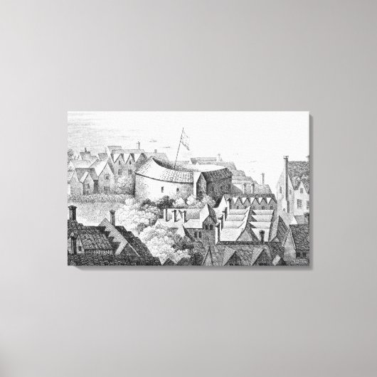 Toile Le Théâtre du Premier Globe ou le Théâtre Rose (Recto)