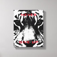 Le tigre noir et blanc n'abandonne jamais la motiv