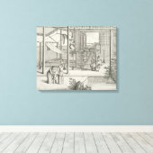 Toile "Le tissage des soies de fleurs", deux femmes au t (Insitu (Plancher de Bois))