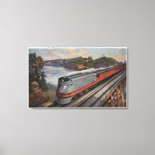 Toile Le train de ligne profilée de Hiawatha