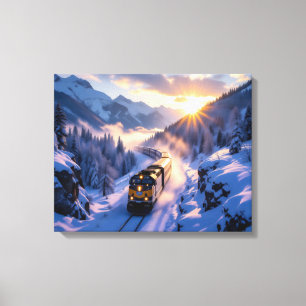 Toile Le train fantôme de l'hiver