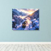 Toile Le train fantôme de l'hiver  (Insitu (Plancher de Bois))