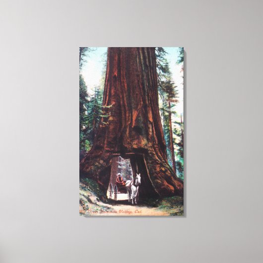 Toile Le transport sous un séquoia géant (Recto)
