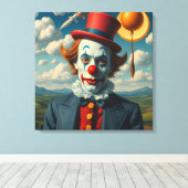 Toile le triste clown (Insitu (Plancher de Bois))