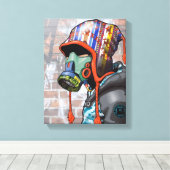 Toile Le type de graffiti pour masques de gaz (Insitu (Plancher de Bois))