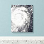 Toile Le typhon Jangmi au large de Taïwan et des Philipp (Insitu (Plancher de Bois))