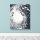 Toile Le typhon Mirinae se dirigeant vers l'ouest (Insitu (Plancher de Bois))