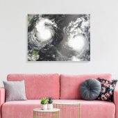 Toile Le typhon Saomai et la tempête tropicale Bopha (Insitu(Salon))