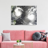 Toile Le typhon Saomai et la tempête tropicale Bopha (Insitu(Salon))