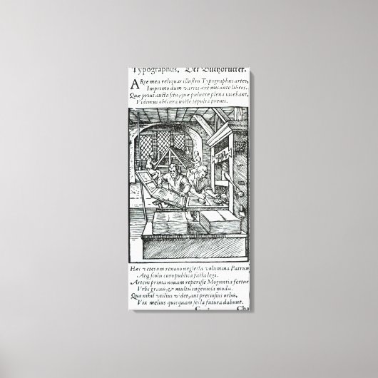 Toile Le typographe, publié par Hartman Schopper (Recto)