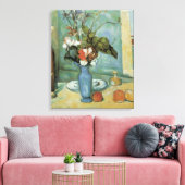 Toile Le Vase bleu (Fleurs et Fruits) de Paul Cézanne (Insitu(Salon))