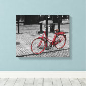 Toile Le vélo rouge (Insitu (Plancher de Bois))
