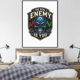 Toile Le véritable ennemi c'est vous Conception de psych