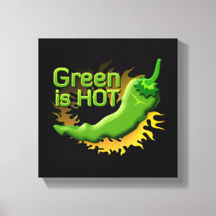 Toile Le vert est CHAUD