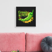 Toile Le vert est CHAUD (Insitu(Salon))