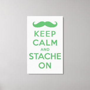 Toile Le vert gardent le calme et le stache dessus