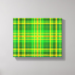 Toile Le vert-jaune à carreaux de la Saint-Patrick de Sl