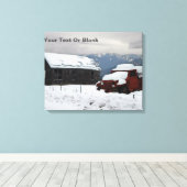 Toile Le vieux camion rouge (Insitu (Plancher de Bois))
