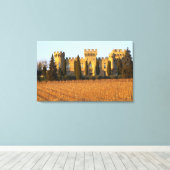 Toile Le vignoble aux pins sylvestres et le château (Insitu (Plancher de Bois))