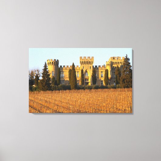 Toile Le vignoble aux pins sylvestres et le château (Recto)