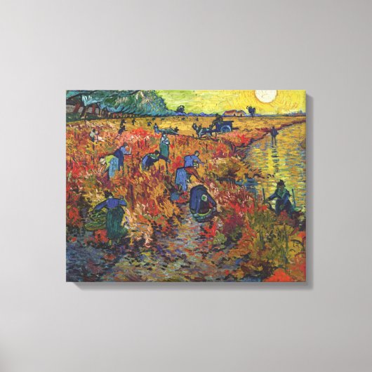 Toile Le vignoble rouge de Vincent van Gogh (Recto)